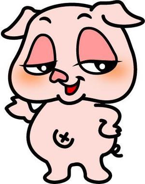 おおごえ (gui_le-ciel)さんのしゃぶしゃぶ・串揚げ食べ放題「大地のぶた」のキャラクターデザインへの提案