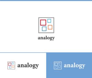 動画サムネ職人 (web-pro100)さんの企業価値評価プロセス「analogy」のロゴへの提案