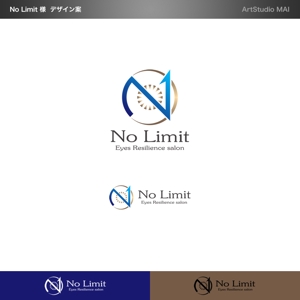 ArtStudio MAI (minami-mi-natz)さんのアイケア専門サロン「No Limit」のショップロゴへの提案