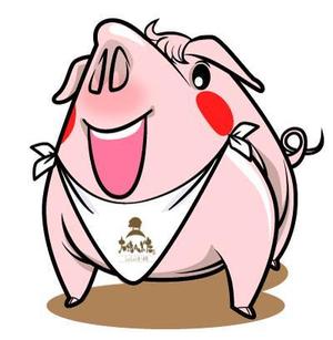 株式会社エルエルパレス／岩気裕司 (elpiy)さんのしゃぶしゃぶ・串揚げ食べ放題「大地のぶた」のキャラクターデザインへの提案