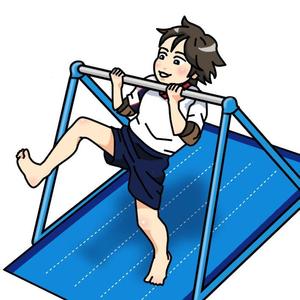 鈴丸 (suzumarushouten)さんの【当選者には追加依頼！】体操(鉄棒)をしている子どものイラスト製作への提案