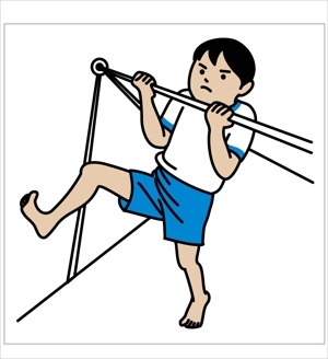 kikujiro (kiku211)さんの【当選者には追加依頼！】体操(鉄棒)をしている子どものイラスト製作への提案