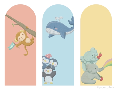 g_chan (ga_nn_chan)さんの小児科クリニックの院内の動物のイラストへの提案