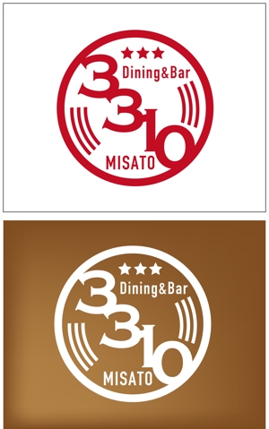 taki-5000 (taki-5000)さんの飲食店ロゴ作成【　Dining＆Bar　3310　】への提案