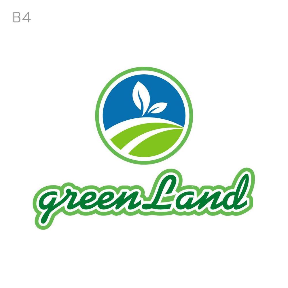 「greenLand」のロゴ作成