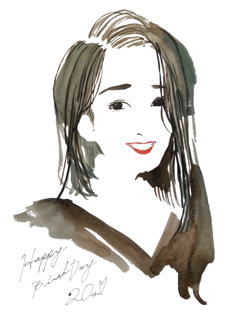 Yukichi Sudo01さんの事例 実績 提案 美人の女性のイラスト 歳の誕生日の祝いに はじめまして イラス クラウドソーシング ランサーズ