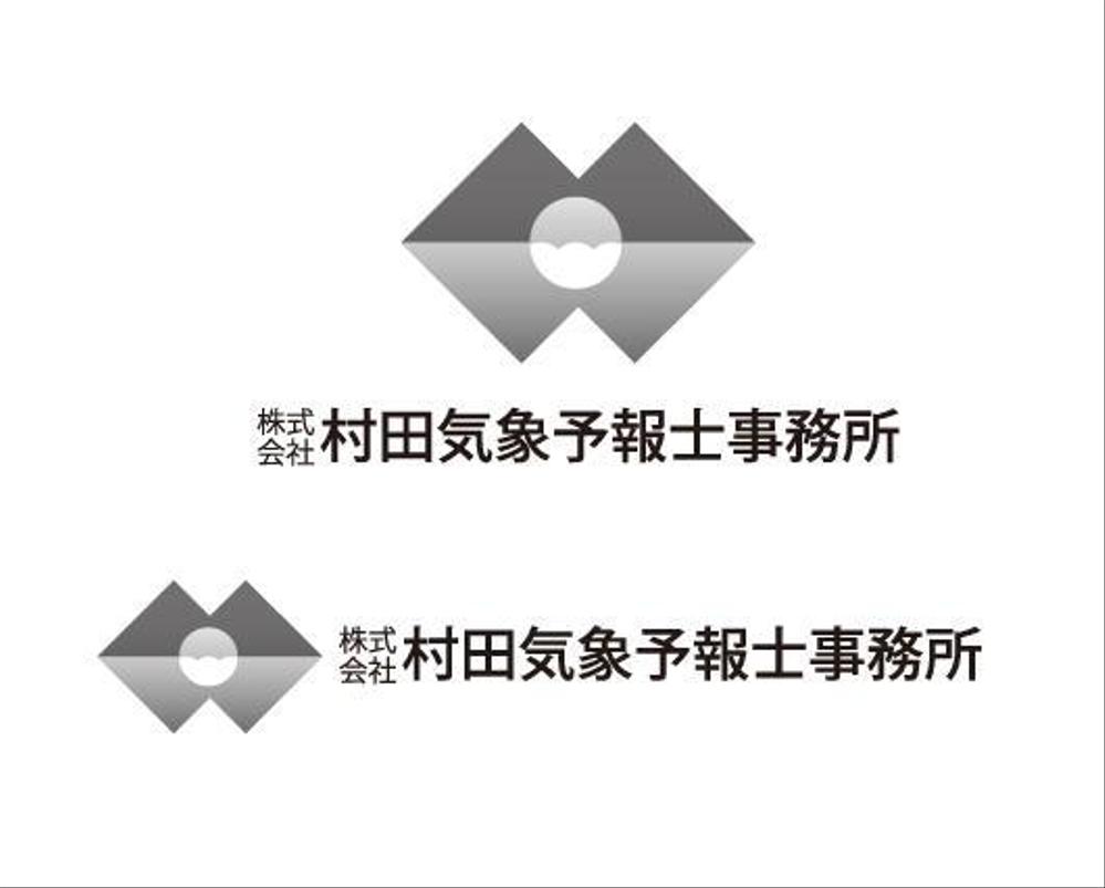 「社名：株式会社村田気象予報士事務所」のロゴ作成