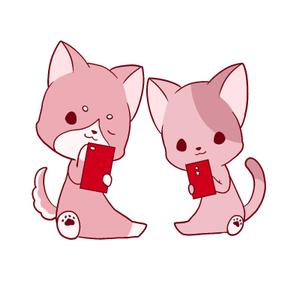 jin-star-c (jin-sc14)さんのほのぼのした犬とネコのイラストへの提案