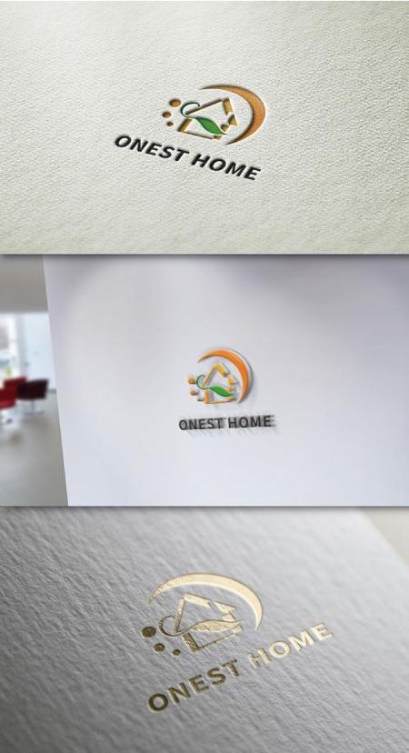 hayate_design ()さんの工務店「ONEST HOME」のロゴへの提案