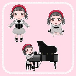 たなべ　あい (tanabeai)さんのピアノをモチーフにした萌え系女の子のデフォルメキャラクターへの提案