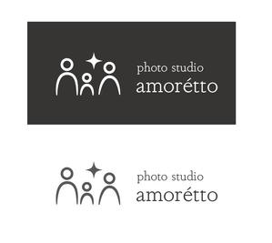 itokir design (itokiri_design)さんのフォトスタジオ「amorétto」のロゴ（商標登録なし）への提案
