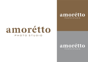 Studio 1806 (saorie06)さんのフォトスタジオ「amorétto」のロゴ（商標登録なし）への提案