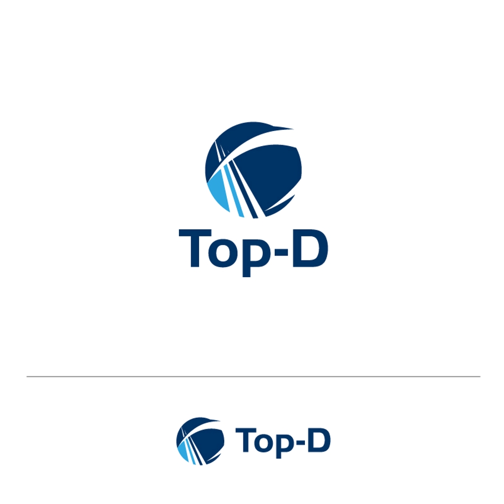 土木・建設業 印刷物、ヘルメット、作業服等に使用する「TD」「Top- D」を用いた会社ロゴ