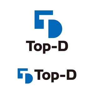 tsujimo (tsujimo)さんの土木・建設業 印刷物、ヘルメット、作業服等に使用する「TD」「Top- D」を用いた会社ロゴへの提案