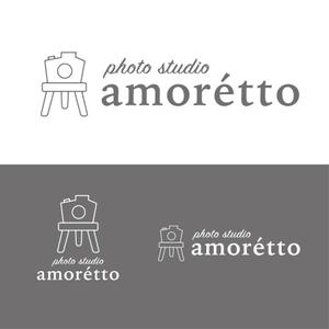Ono Y (mirin_yo)さんのフォトスタジオ「amorétto」のロゴ（商標登録なし）への提案