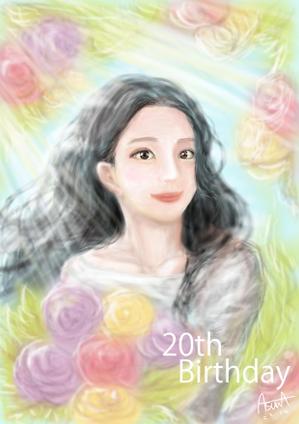 あすなろ (jatp9016)さんの美人の女性のイラスト  20歳の誕生日の祝いに。への提案