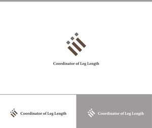 動画サムネ職人 (web-pro100)さんの脚の長さを調整する資格「脚の長さコーディネーター」のロゴへの提案