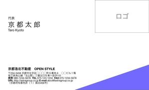 あつし (aymkbyshi)さんの【ロゴデータあり】不動産会社（売買専門）「ＯＰＥＮ ＳＴＹＬＥ（オープンスタイル）」の 名刺デザインへの提案