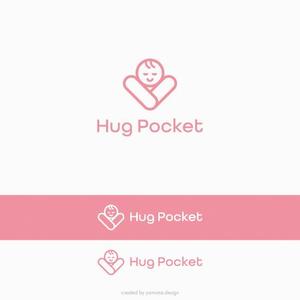 y2design (yamana_design)さんの子育てマッチングアプリ「Hug Pocket」のロゴ　への提案