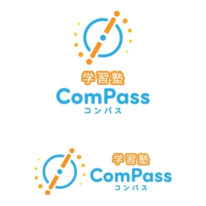 poppper (torifup)さんの学習塾「学習塾ComPass」のロゴへの提案