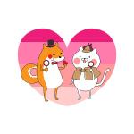 iron (kiyotsuna)さんのほのぼのした犬とネコのイラストへの提案