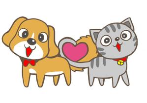 Just picture (koh29)さんのほのぼのした犬とネコのイラストへの提案