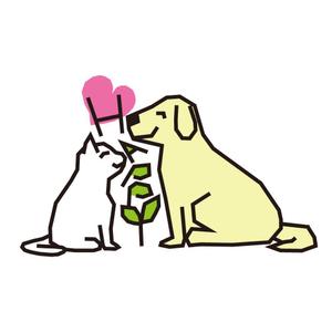 かものはしチー坊 (kamono84)さんのほのぼのした犬とネコのイラストへの提案