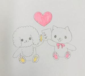 KTYdesign (kty15)さんのほのぼのした犬とネコのイラストへの提案