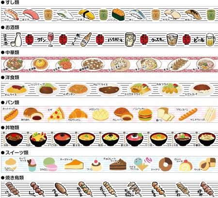 食べ物のイラストマスキングテープデザインの依頼 外注 ノベルティ 販促グッズ制作の仕事 副業 クラウドソーシング ランサーズ Id