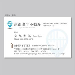 elimsenii design (house_1122)さんの【ロゴデータあり】不動産会社（売買専門）「ＯＰＥＮ ＳＴＹＬＥ（オープンスタイル）」の 名刺デザインへの提案