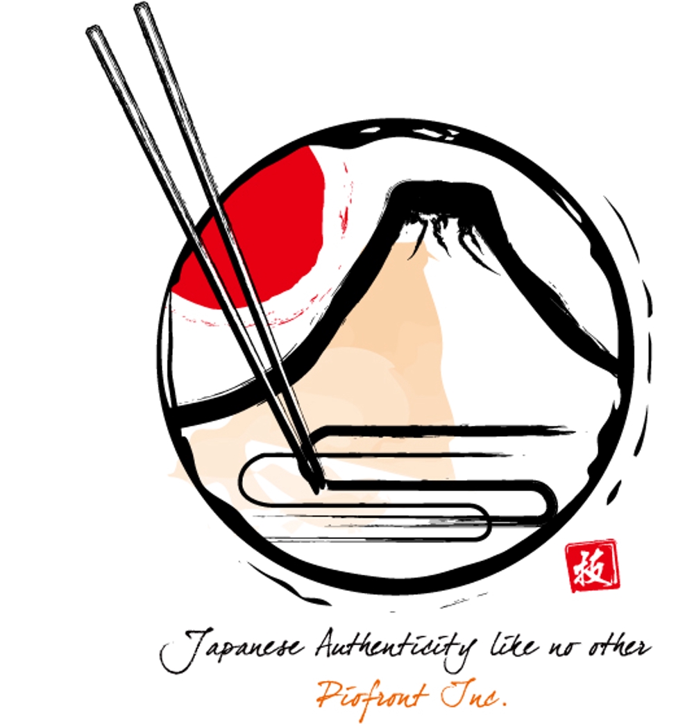 海外向け日本食コンサルティングのブランドロゴ作成（商標登録なし）
