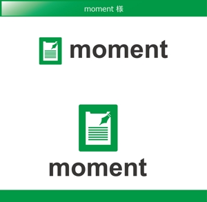 FISHERMAN (FISHERMAN)さんのアンケートサービス【moment】 ロゴ制作への提案