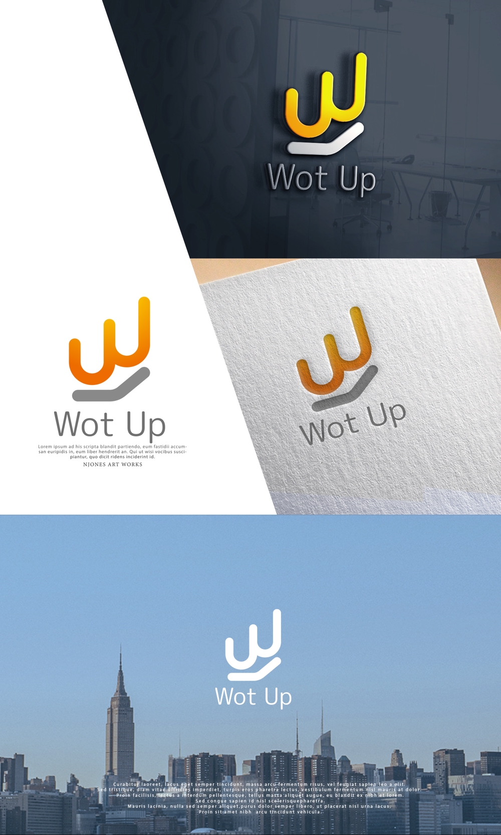 コンサルタント会社の会社名『Wot Up』のロゴ作成依頼