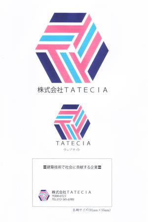 内山隆之 (uchiyama27)さんの建設会社「株式会社ＴＡＴＥＣＩＡ」（タテシア）のロゴへの提案