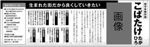 T-design (toyami)さんの県議会議員選挙広報への提案