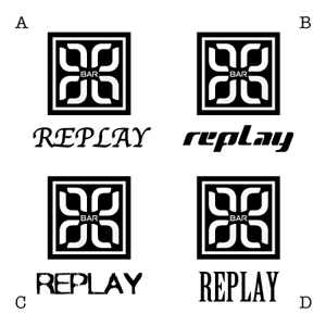 イエロウ (IERO-U)さんのBar「REPLAY」のロゴ作成への提案