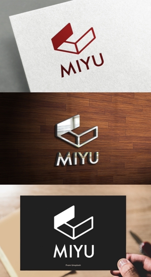 athenaabyz ()さんのキューブウレタンを使用したインテリア「MIYU」シリーズのブランドロゴへの提案