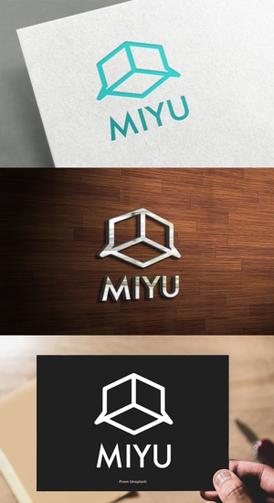 athenaabyz ()さんのキューブウレタンを使用したインテリア「MIYU」シリーズのブランドロゴへの提案