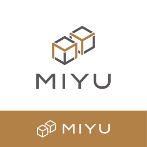 Inout Design Studio (inout)さんのキューブウレタンを使用したインテリア「MIYU」シリーズのブランドロゴへの提案