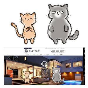 CHIHUAHUA BASE (tae1182)さんの猫のキャラクターデザインへの提案