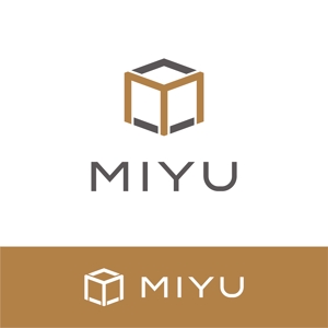 Inout Design Studio (inout)さんのキューブウレタンを使用したインテリア「MIYU」シリーズのブランドロゴへの提案