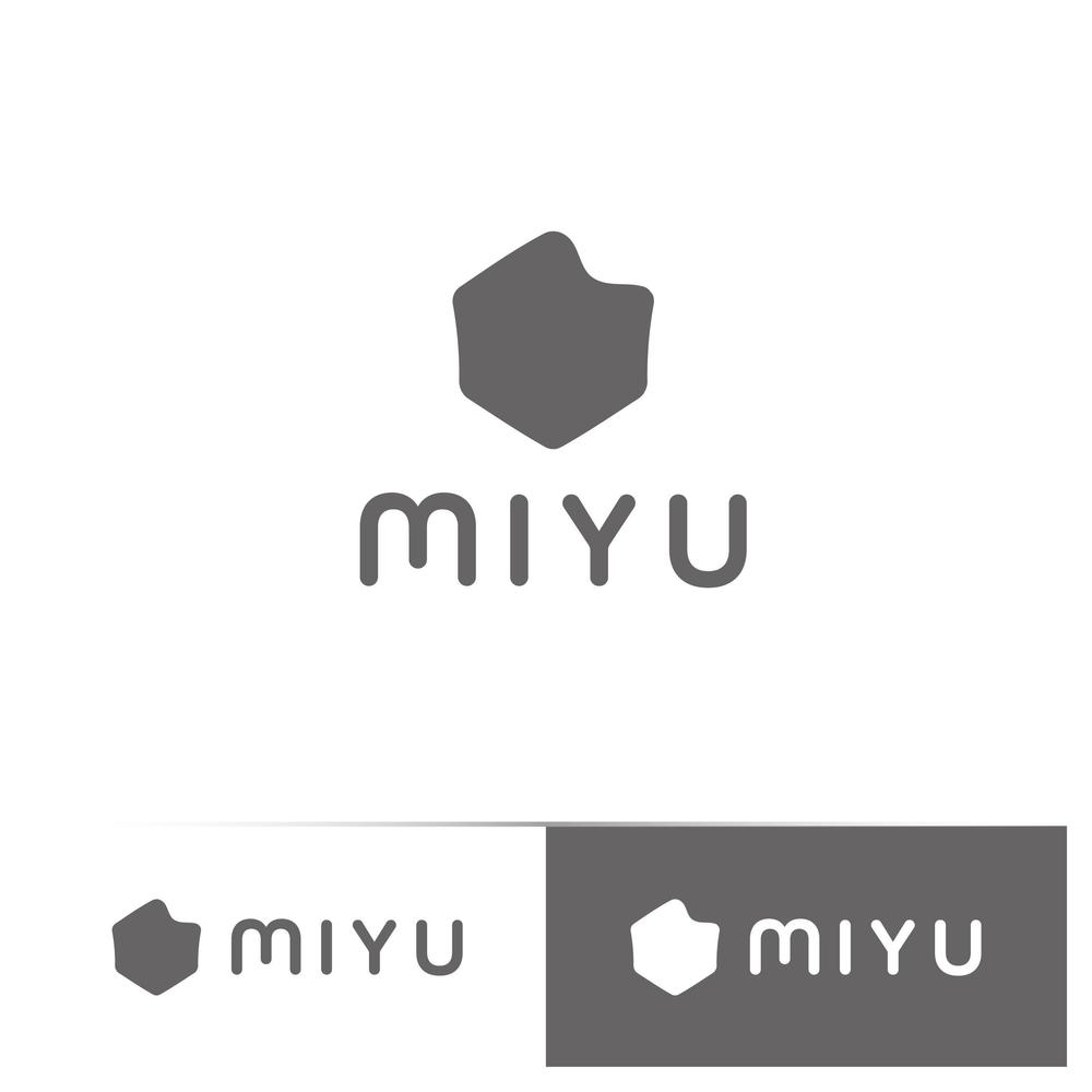 キューブウレタンを使用したインテリア「MIYU」シリーズのブランドロゴ