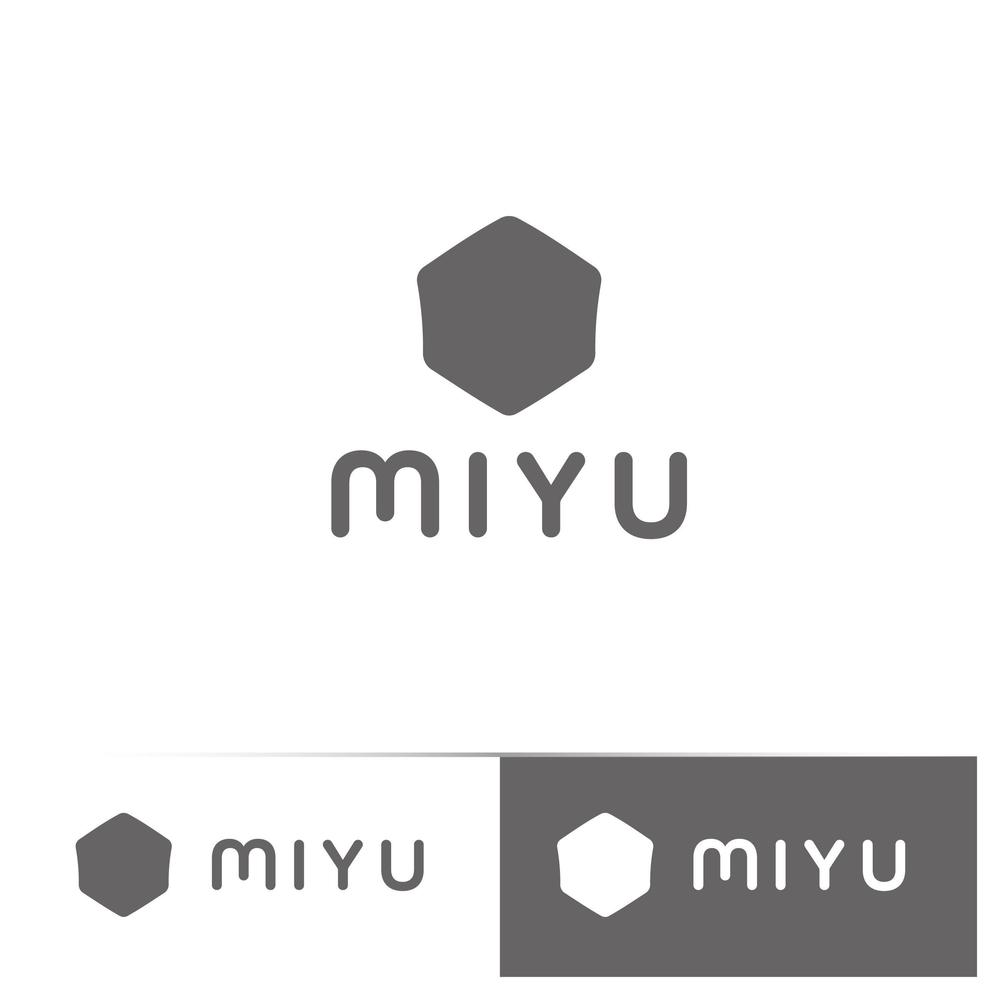 キューブウレタンを使用したインテリア「MIYU」シリーズのブランドロゴ