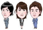 湯沢としひと (toshibow)さんの当社従業員（300人程度）の似顔絵イラスト（アバター）サンプルへの提案