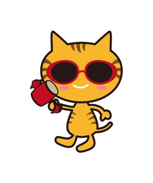 yamaad (yamaguchi_ad)さんのTwitterのアイコンのキャラクターデザインで「サングラスをかけている猫」モチーフ希望です。への提案