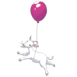 風船で飛んでいるヤギのイラストの事例 実績 提案一覧 Id イラスト制作の仕事 クラウドソーシング ランサーズ