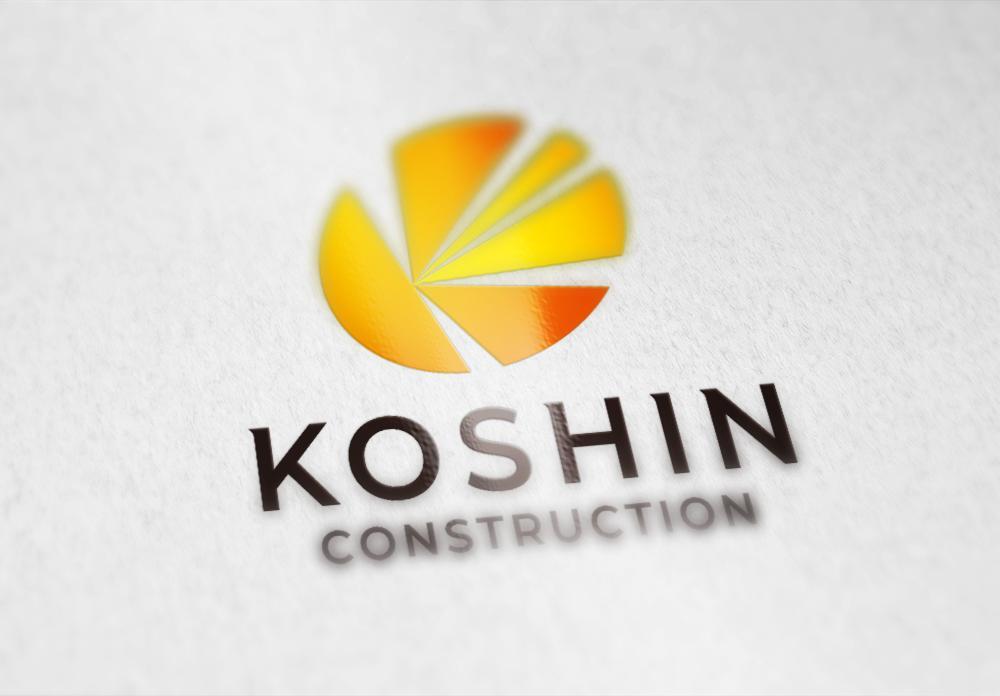 建設会社　光伸建設　の名刺などに使用するロゴデザイン