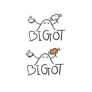 ももひき (momo_04)さんの飲食店（cafe、bar)のロゴ作成「BIGOT」の文字を入れてへの提案