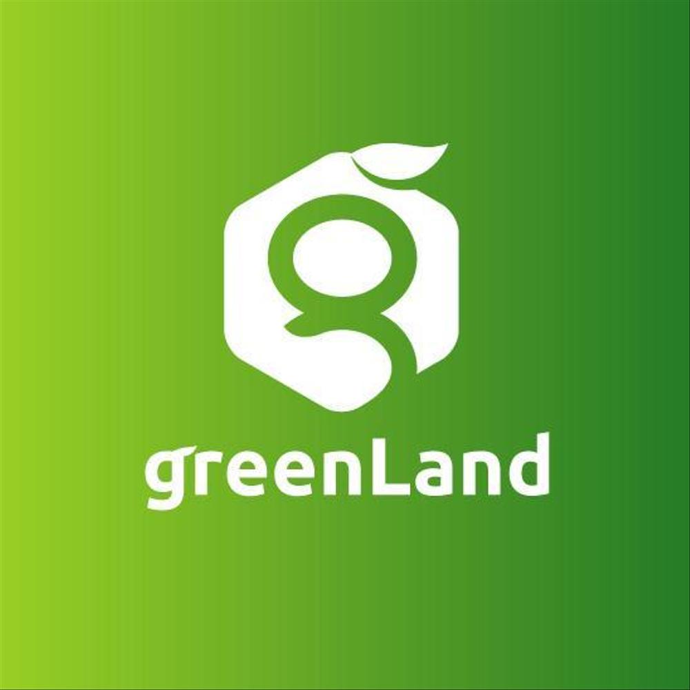 「greenLand」のロゴ作成