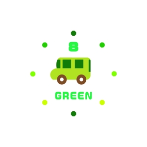 Akenoboriさんのレンタカーショップ「GREEN」と「８」を合わせたロゴ募集への提案
